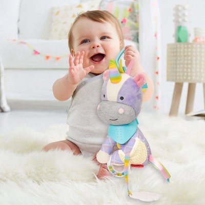 SKIP HOP Zabawka aktywna na C ringu Bandana Buddies Unicorn 0m+