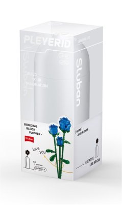 Sluban Flowers M38-B1101-11 Rose bleue dans un vase
