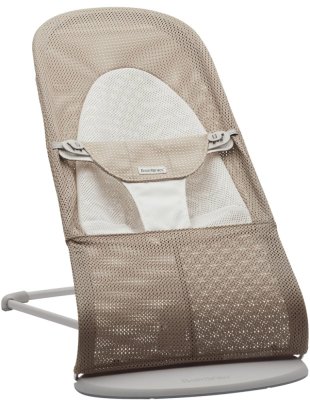 BABYBJÖRN Liege Balance Soft Grey Beige/White Mesh, hellgraue Konstruktion