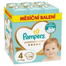 Pannolini usa e getta PAMPERS Premium Care taglia 4 (174 pz) 9-14 kg - confezione mensile