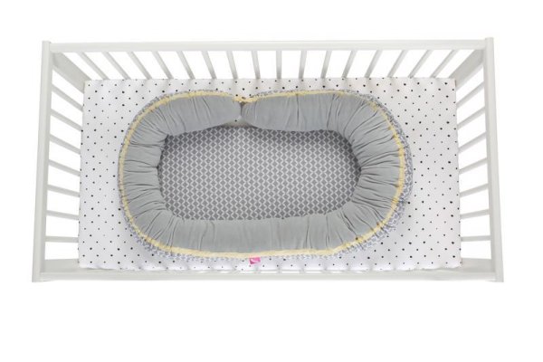 Mutterschaftsnest für Baby 2in1 Grey Classics 95x62 cm