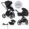 EASYWALKER Kombikinderwagen Zoey Pure Black + CBX By CYBEX Aton B2 i-Size + Basis
