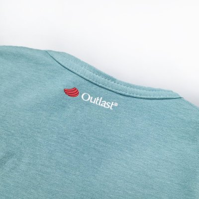 T-shirt sottile manica corta con immagine Outlast® - lichene scuro-auto