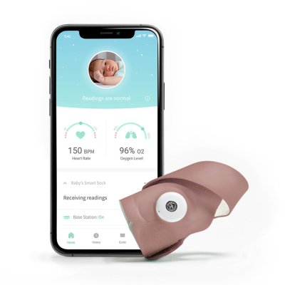 OWLET Pametna nogavica Owlet Smart Sock 3 - mat roza
