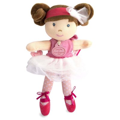 Doudou Jolijou Punčka mini balerina "Les Tutus" 23 cm svetlo roza obleka