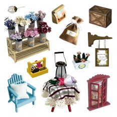 2Kids Toys Miniatur Puppenhaus Zimmer der Blumenerholung