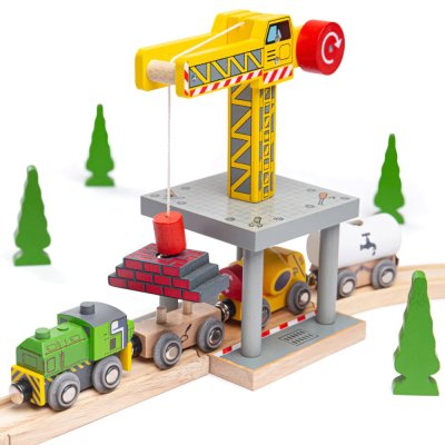 Bigjigs Rail Grúa Grande Amarilla