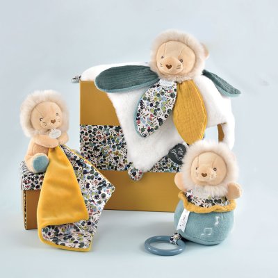 Doudou Zestaw prezentowy - Pluszowy lew grający melodię 20 cm