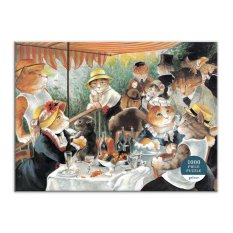 Puzzle Galison Mic dejunul canotorilor cu pisici 1000 piese
