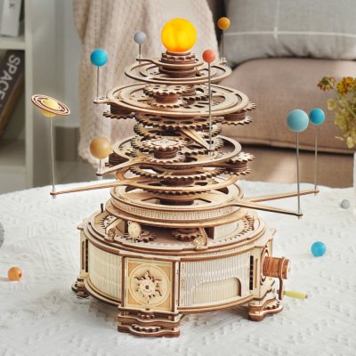 RoboTime 3D Drewniane Mechaniczne Puzzle Planetarium