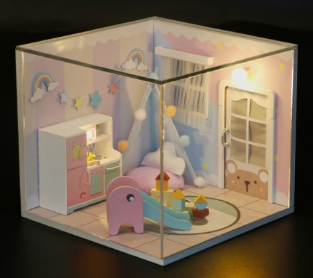 2Kids Toys miniatyrdockhus Regnbågshus