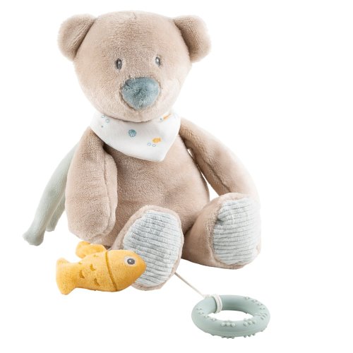 NATTOU Teddy bear musical Jules with silicone teether 30 cm Romeo, Jules & Sally