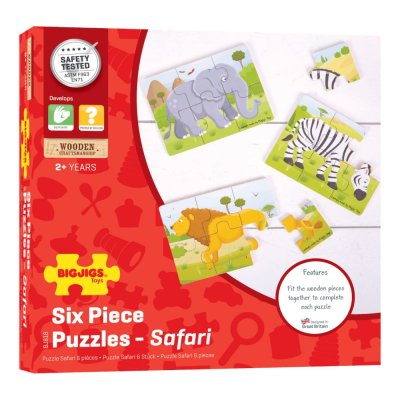 Bigjigs Toys Puzzle 3w1 zwierzątka safari