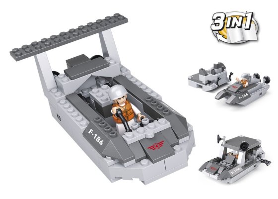 Sluban Army 9into1 M38-B0537D Landing craft 3in1