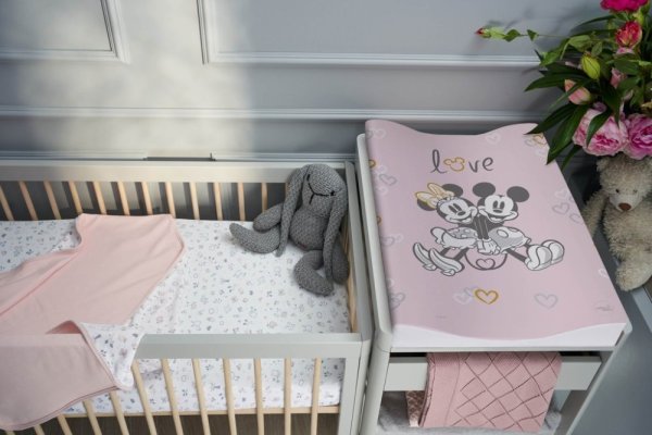 CEBA BABY Weiche Wickelauflage COSY (50x70) Disney Minnie & Mickey Pink