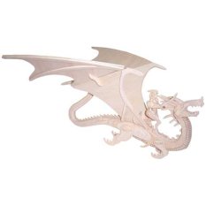 Woodcraft Drvene 3D puzzle životinje zmaj i vitez