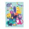 Puzzle Mudpuppy con biglietto d'auguri Festa di gatti 12 pezzi