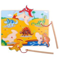Bigjigs Toys Drveno hvatanje dinosaura