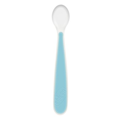 CHICCO Silikonlöffel 2 Stk. blau 6m+