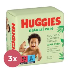 3x HUGGIES® Natural Triplo мокри кърпички 56x3 бр