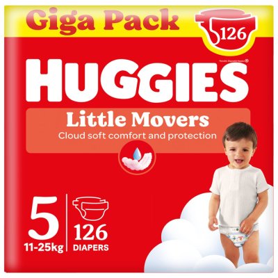 HUGGIES® Pannolini usa e getta Little Movers taglia 5 (11-25 kg), confezione da 126 pezzi