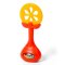 BABYONO Beißring edukativ mit Rassel Orange