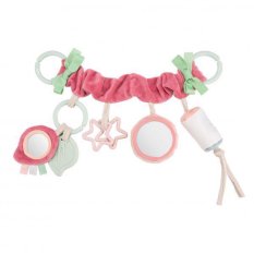 CANPOL BABIES Jucărie agățată pentru cărucior / scaun auto Pastel Friends roz