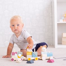 Bigjigs Baby Comboio de Madeira com Animais