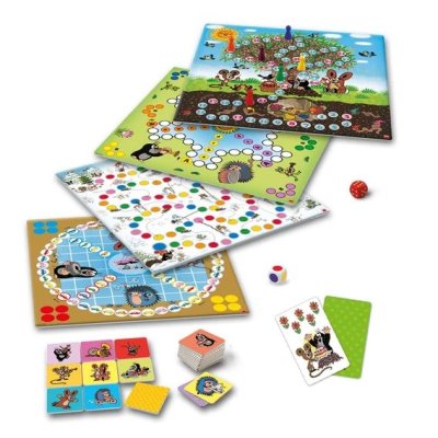 Fröhliche Spiele mit dem Maulwurf