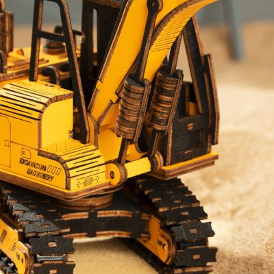 RoboTime 3D Rompecabezas de Madera Mecánico Excavadora
