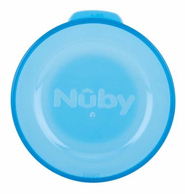 NUBY šalica od tritana neprotočna 360° s ručkama, 6 m+ plava