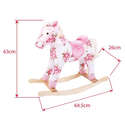 Bigjigs Toys Cavalo de Baloiço de Madeira com Flores
