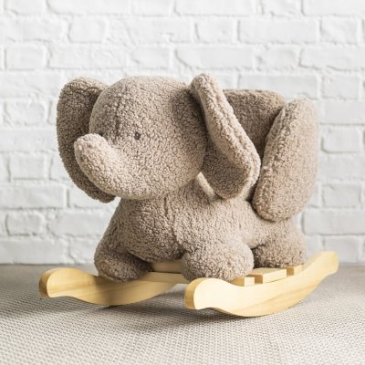 NATTOU Houpačka Teddy plyš sloník taupe 10m+