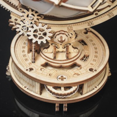 RoboTime 3D Holzmechanik Bausatz Leuchtender Globus