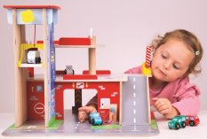 Bigjigs Toys Garage met parkeerplaats