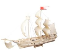 Woodcraft Puzzle 3D din lemn, velier natural