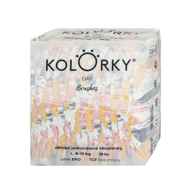KOLORKY DAY Einwegwindeln Öko, Pinsel L (8-13 kg) 19 Stk