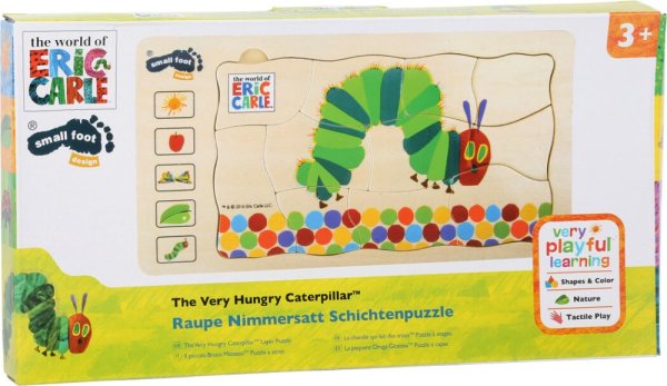 small foot Houten insteekpuzzel hongerige rups