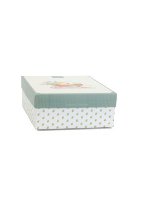 Doudou Zestaw prezentowy Pluszowa krówka Aneth z uchwytem na smoczek 19 cm