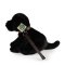 Rappa Câine de pluș labrador negru 25 cm ECO-FRIENDLY