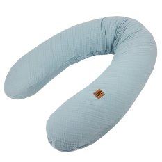 EKO Cuscino da allattamento in mussola Blu 180 cm