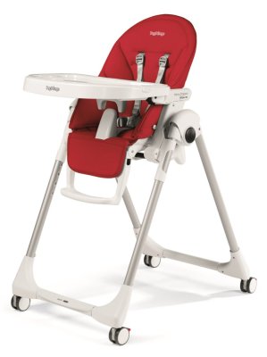 PEG PÉREGO Matstol Prima Pappa Follow Me Fragola 2022 + fri bar