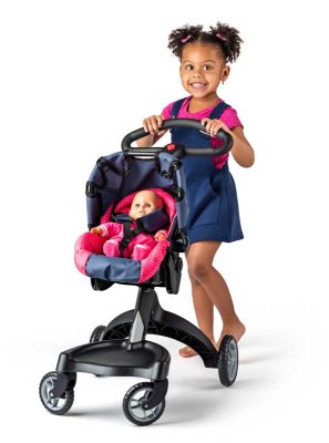 WOODY Moderner Kinderwagen, Autositz „Chichi Cats“, 2 in 1