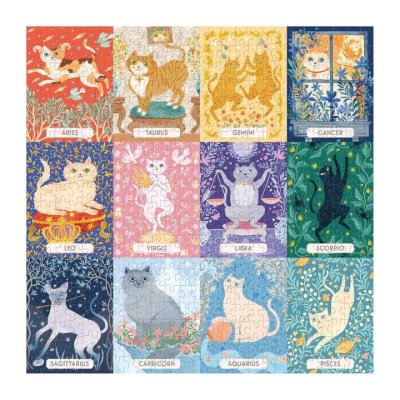 Galison Puzzle Katzen-Tierkreiszeichen 500 Teile