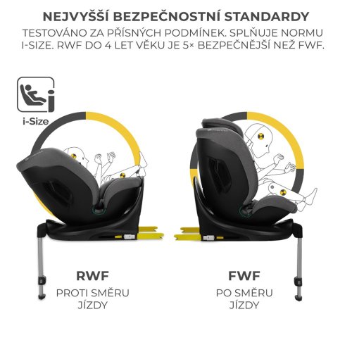 KINDERKRAFT SELECT Fotelik samochodowy i-Fix 40-150 cm Zimny szary