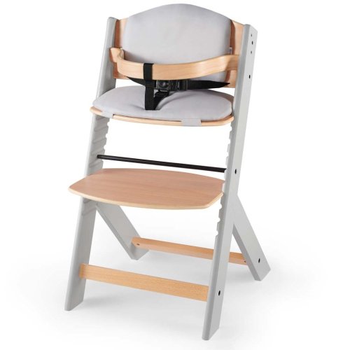KINDERKRAFT Трапезарен стол Enock с подплата Сив дървен, Premium