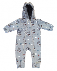 Monkey Mum® Softshell jumpsuit with membrane - Wolves on a bike - size 62/68, 74/80