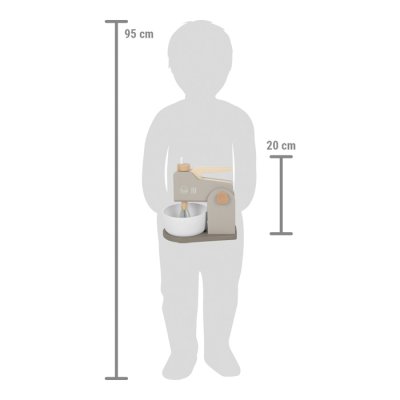 small foot Leseni kuhinjski robot 2 v 1 Tasty siv
