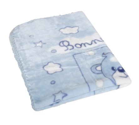BABYMATEX Kocyk Shell niebieski 80x100 cm