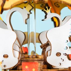 RoboTime 3D dřevěná skládačka hrací skříňky Dýňový kočár